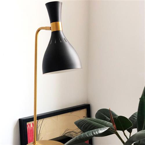 Joan Midnight Black And Burnished Brass Table Lamp FE-JOAN-TL-MB