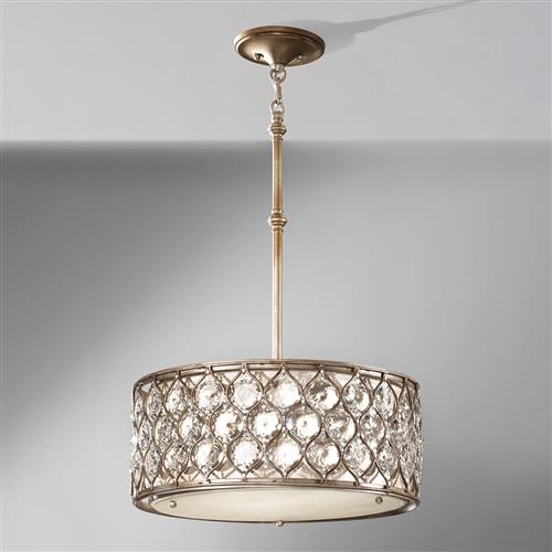 Lucia Burnished Silver 3 Light Crystal Pendant FE-LUCIA-B
