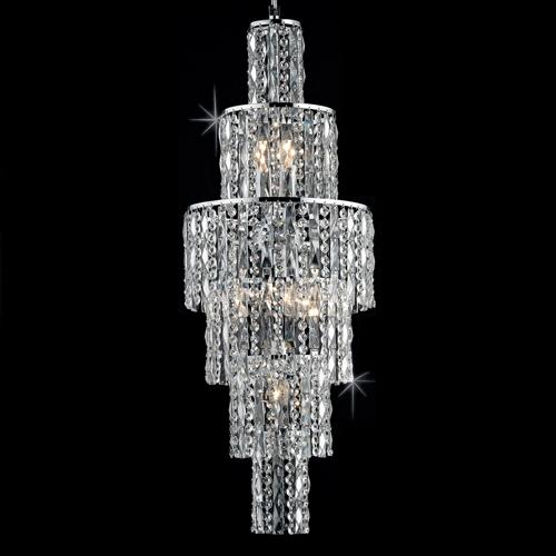 New York 6 Light Tiered Chrome And Crystal Pendant CF03220/06/CH