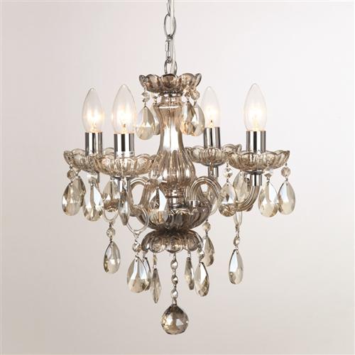 Rodeo 4 Light Chrome & Champagne Crystal Fitting CF211093/04/CHA