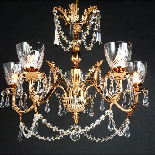 Livorno Gold Plated And Crystal Chandelier STH03017/05/G