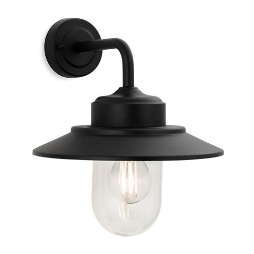 Naples IP44 Rated Black Outdoor Wall Light 3828BK