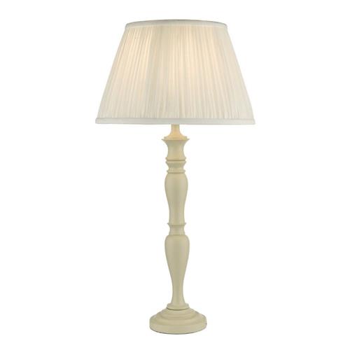 Caycee Cream Wood Table Lamp & Ivory Shade Cay4203+ULY1815