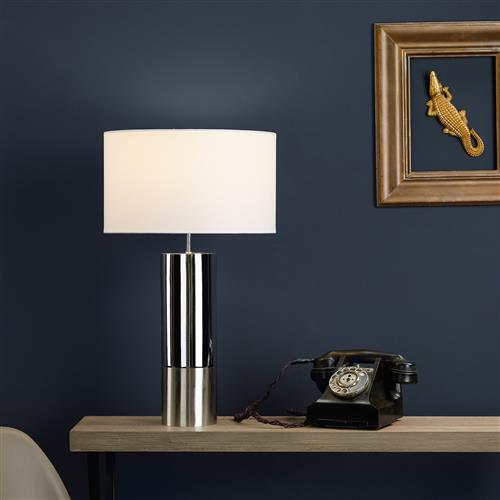 Ingleby Stylish Polished Chrome Table Lamp ING4250