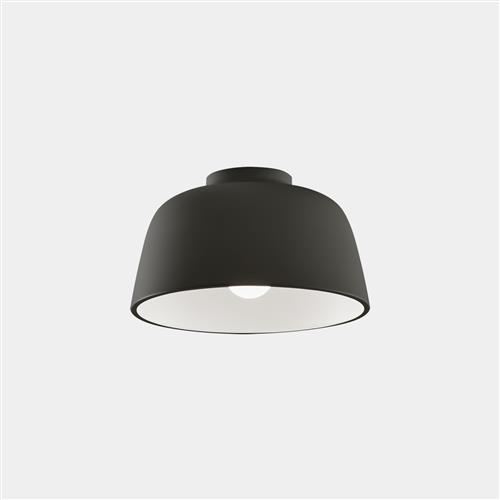 Miso 285 Black Steel Semi Flush Ceiling Fitting 15-8330-05-14