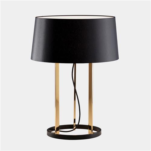 Premium Black And Gold Plated Three Light Table Lamp 10-5076-01-H13W