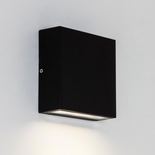Elis IP54 Single LED Textured Black Wall Light 1331001