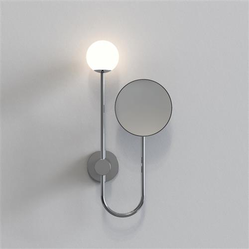 Orb Polished Chrome Wall Light With Mirror 1424001