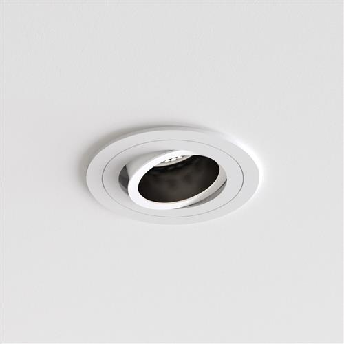 Pinhole Round Adjustable White Fire Rated Recessed Spot Light 1434003