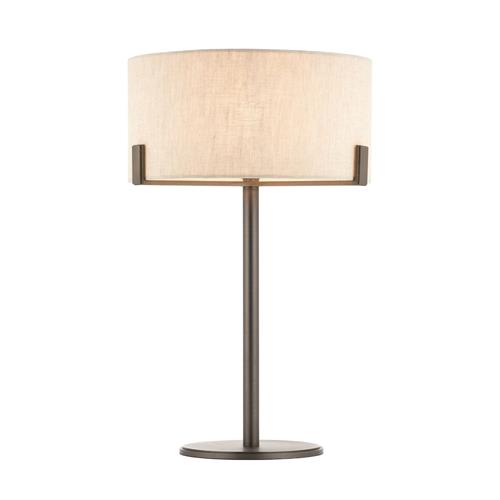 Hayfield Brushed Bronze/Natural Linen Table Lamp 72631
