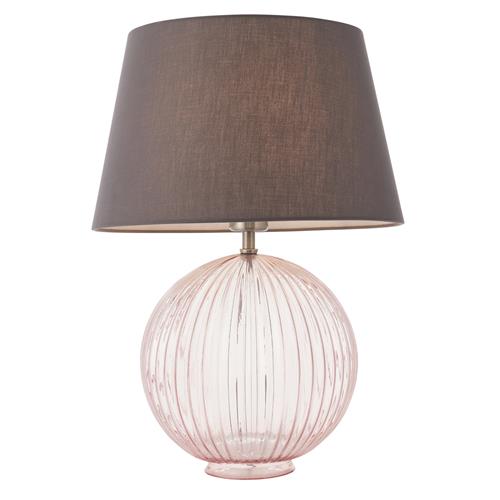 Jemma And Mia Dusty Pink And Charcoal Table Lamp 92896
