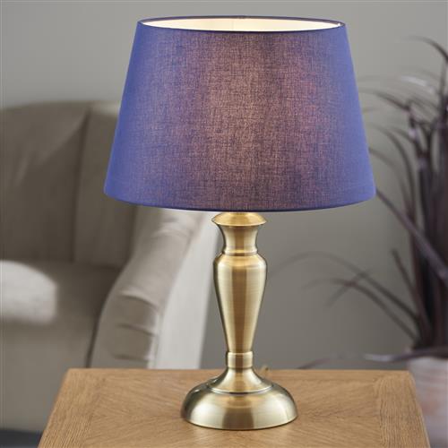 Oslo And Evie Navy Table Lamp 91095