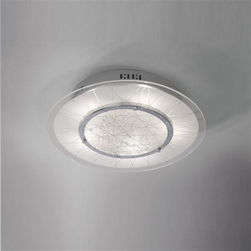 Lindon Glass Flush Ceiling Light IL31311