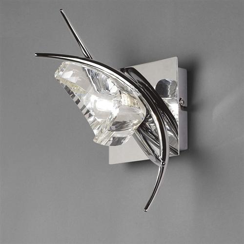 Eclipse Chrome Switched Wall Light M1461/S