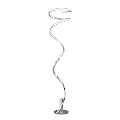 Helix Dimmable LED Silver/Chrome Floor Lamp M6100