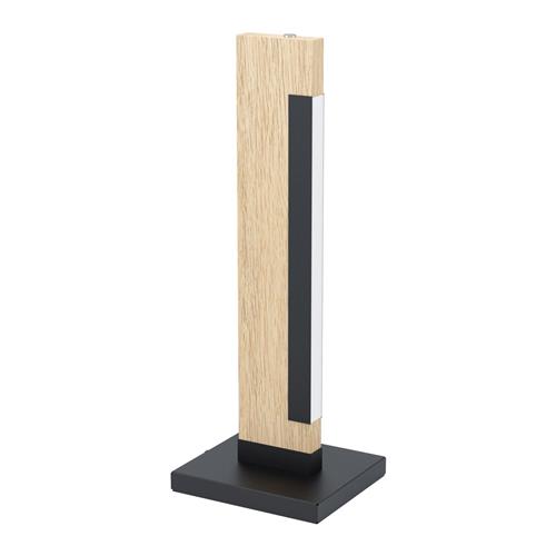 Camacho LED Wood And Black Touch Button Table Lamp 99295