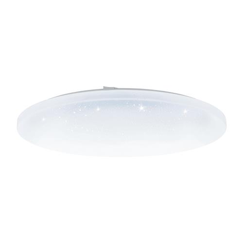 Frania-A Large LED Steel White Crystal Effect Flush Ceiling Light 98237
