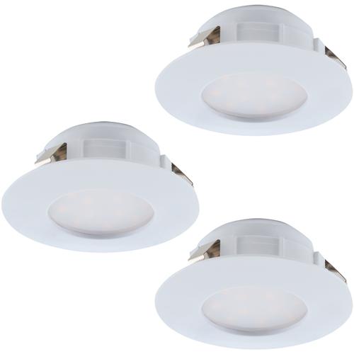 Pineda LED IP44 Rated White Pack Of Three Spot Lights 95821