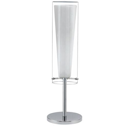 Pinto Chrome and White Table Lamp 89835