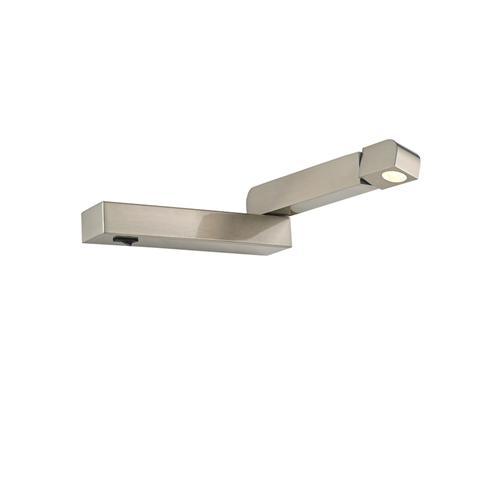 Satin Nickel LED Right Hand Adjustable Wall Light FRA862