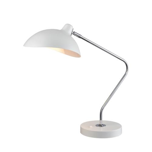 Table Lamp White and Chrome Finished FRA810