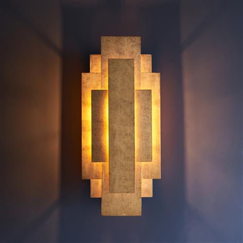 Antique Gold Leaf Double Wall Light Aristea-WG