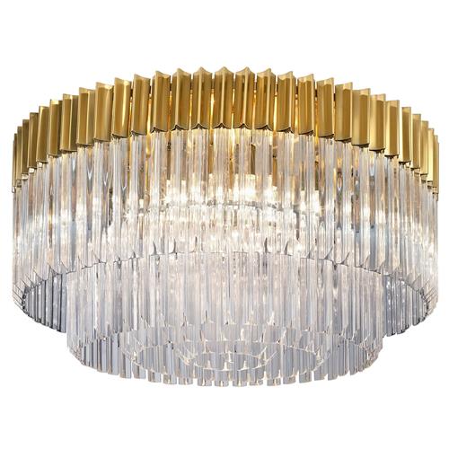 Moreno Brass And Clear 12 Light Flush Fitting LT31149