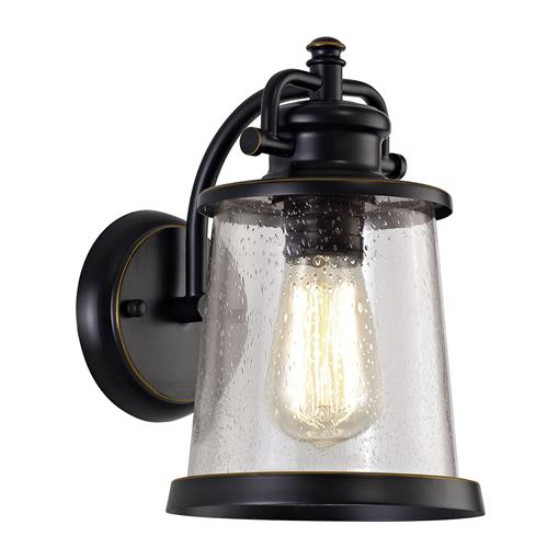 Wyoming Black and Gold Exterior Outdoor Wall Light LT30157