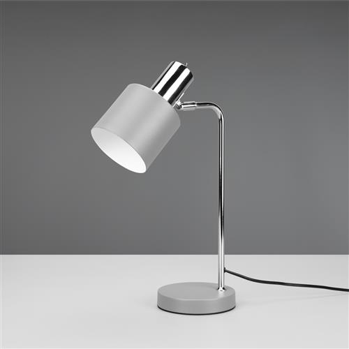 Adam Chrome And Grey Adjustable Head Table Lamp R51041011