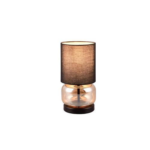 Elio Black And Amber Table Lamp Complete 517800113