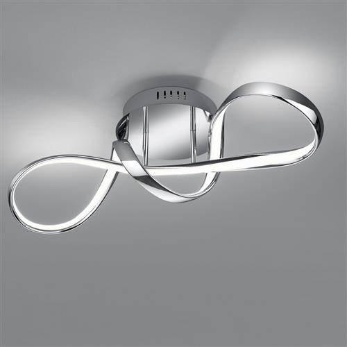 Perugia LED Chrome Semi-Flush Looped Ceiling Fitting R67091106