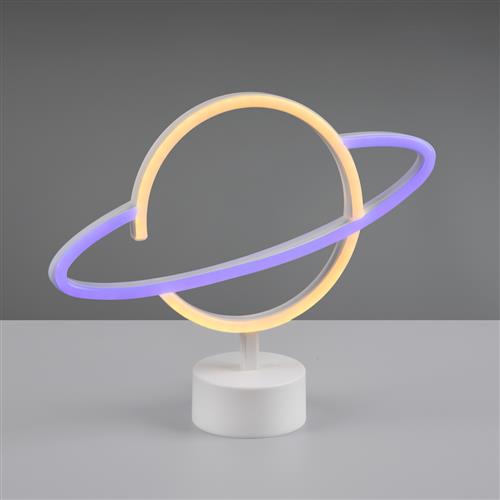 Planet LED Purple And Yellow Childrens Table Lamp R55370101