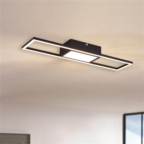 Rigido Matt Black Semi-Flush LED Ceiling Fitting R67172132