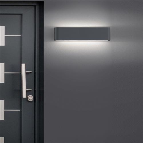 Thames 11 Anthracite IP54 LED Long Outdoor Wall Light 226460242
