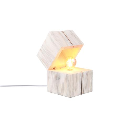 Treasure White Natural wood Table Lamp 514110101