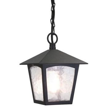 York IP43 Hanging Lantern Porch Light Black Finish BL6B-BLACK