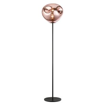 Nina Black And Glass Dimple Floor Lamp