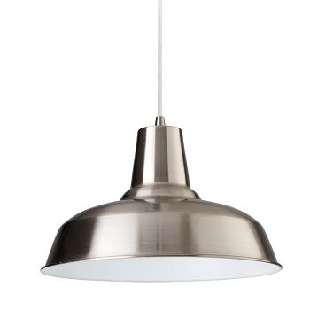 Bistro White Inner Industrial Pendant 8623BSWH