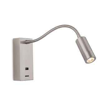 Clifton LED USB Adjustable Reading Arm Wall Lights