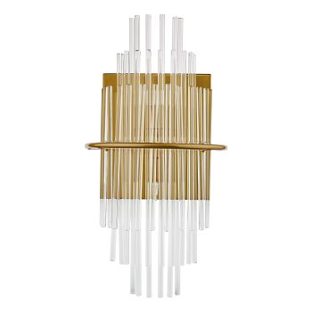 Lukas two light wall fitting with glass rods