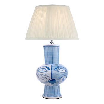 Picasso Blue & White Ceramic Face Table Lamp PIC4323+ULY1615