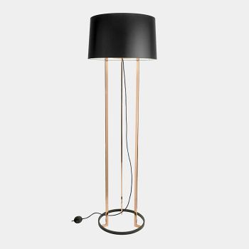 Premium Black Steel Made Three Light Floor Lamp
