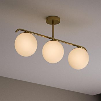 Grant Semi-Flush Triple Ceiling Lights