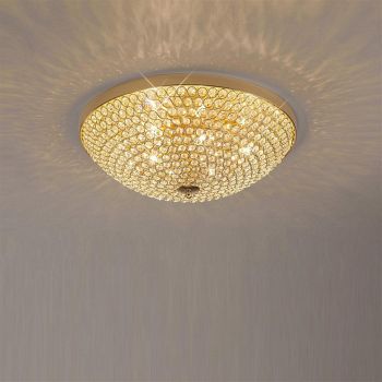 Ava 6 Lamp Crystal Flush Ceiling Light