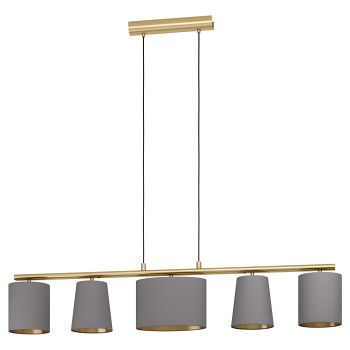 Almeida 2 Cappuccino And Brushed Brass Pendant 99487