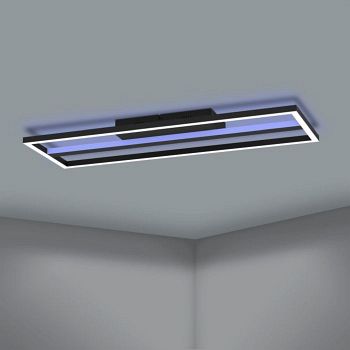 Calagrano-Z LED Rectangular Black And White Ceiling Light 900567