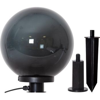 Monterollo Medium Globe Outdoor Spike Light IP44 Black Transparent 900202