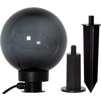 Monterollo Small IP44 Black Transparent Globe Outdoor Spike Light 900201
