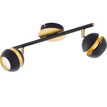 Nocito LED Black And Gold Double Ceiling Spotlight 95483