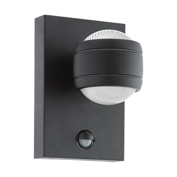 Sesimba 1 Black LED Outdoor Sensor Wall Light 96021